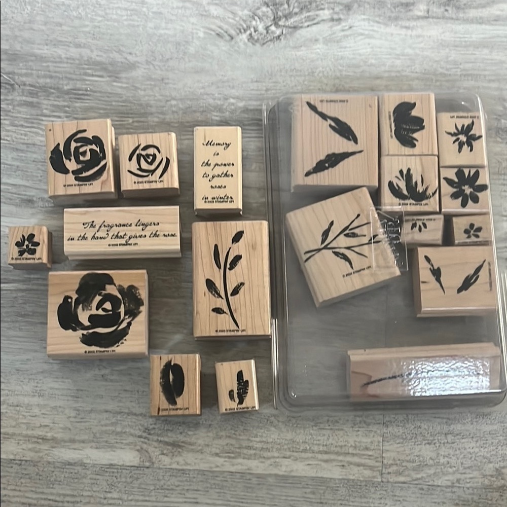 Stampin Up retired watercolor garden and rose sets